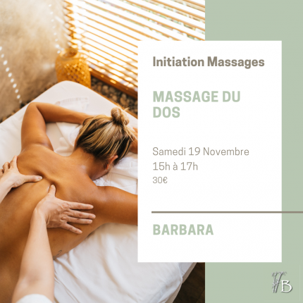 Initiation au massage - Massage du dos
