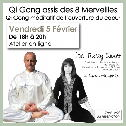 (En ligne) Qi Gong assis des 8 Merveilles et Qi Gong méditatif de l'ouverture du coeur