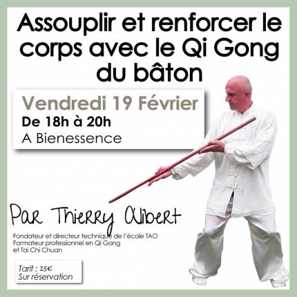 (En ligne) Assouplir et renforcer le corps avec le Qi Gong du bâton
