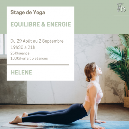 Stage de Yoga - Equilibre et Energie (en ligne et présentiel)