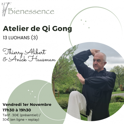 Atelier de Qi Gong - 13 Luohans (3) - Présentiel & en ligne